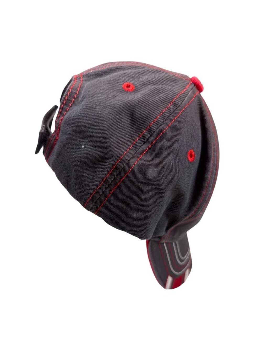 Mobil 1 Racing Adjustable Cotton Hat Gray Red Embroidery Stitching - Picture 4 of 7